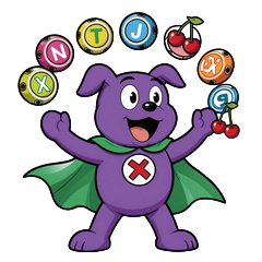 Irwin Maskottchen jongliert Slot-Symbole f&uuml;r 400 Freispiele Bonus