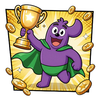 Irwin Superhund mit Jackpot-Troph&auml;e - JACKPOT KNACKEN